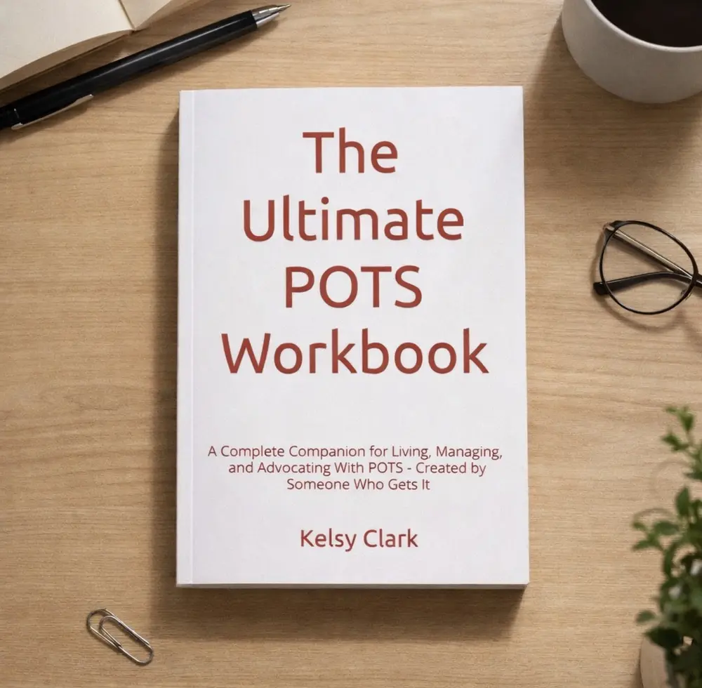 The Ultimate POTS Workbook photographed on a table