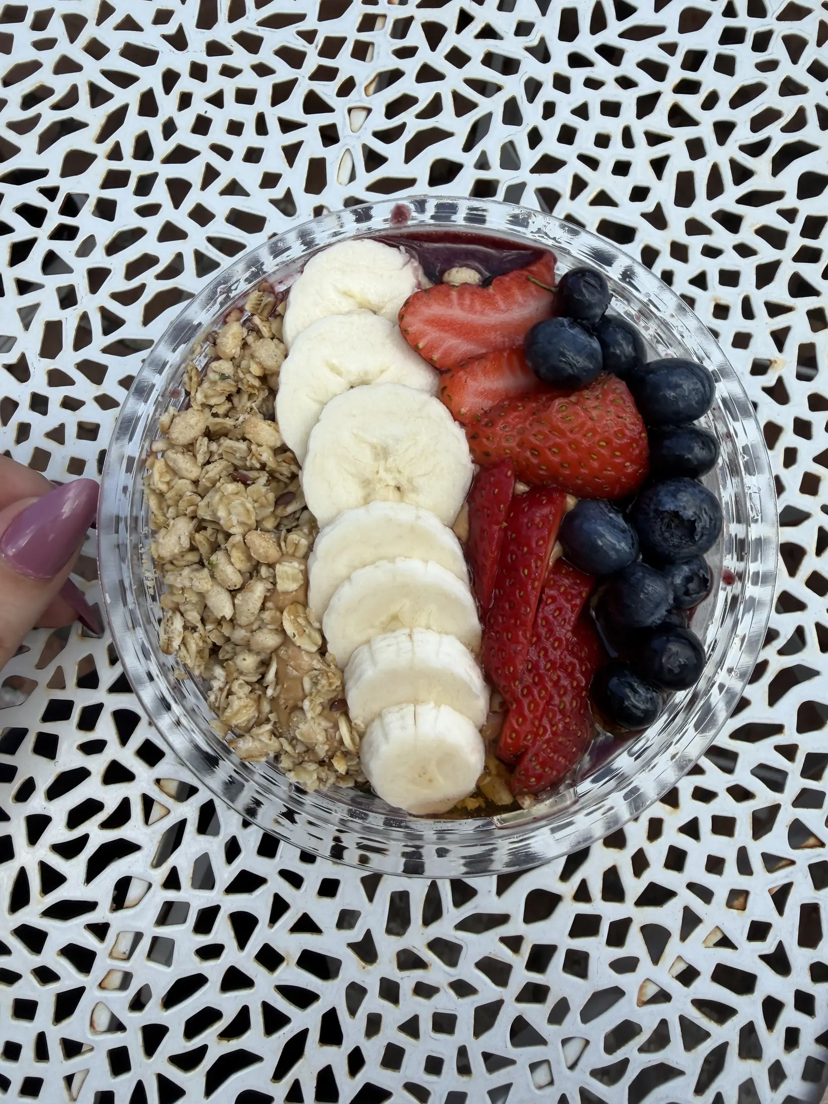 Fruit, granola, and yogurt bowl